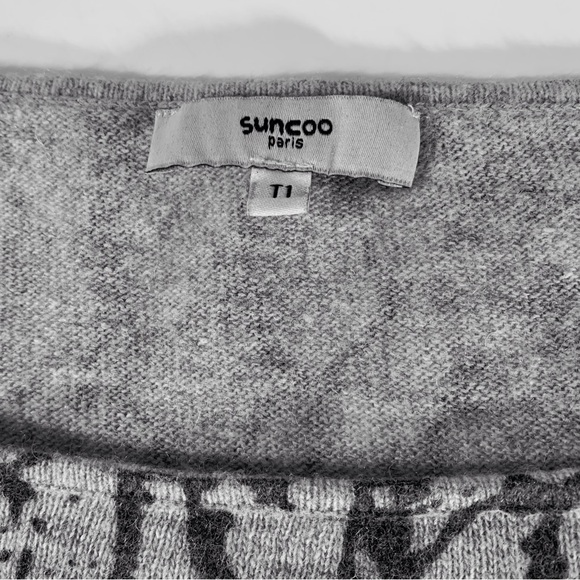 Suncoo Paris dolman long sleeve wide crewneck wool blend knit sweater - Size OS - Picture 9 of 10